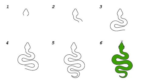 simple snake design|step by drawing a snake.